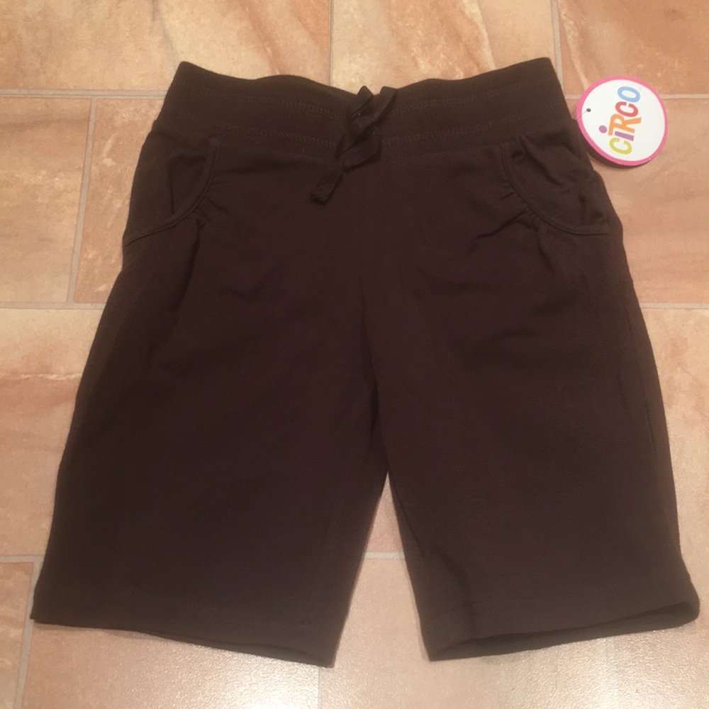 NWT Circo Kids Girls Dark Brown Basic Casual Bermuda Lounge Shorts